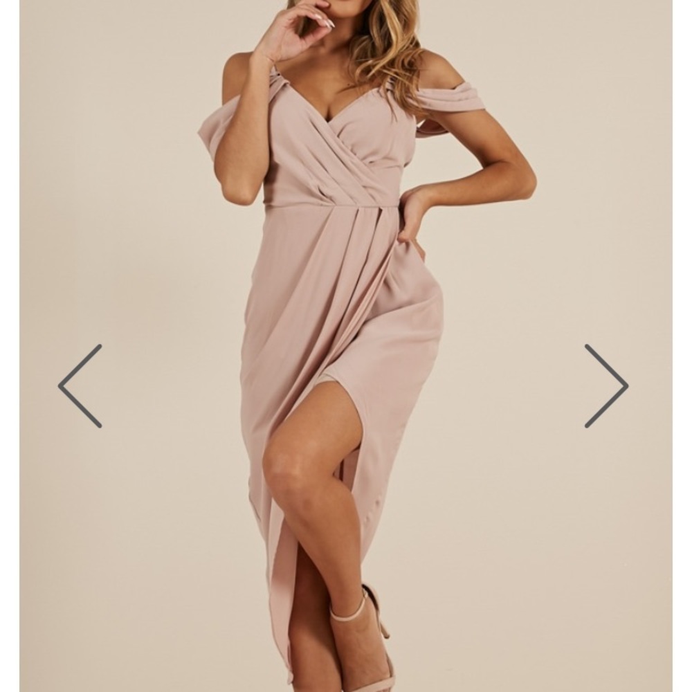 Size 4 (small) dress in beige. BRAND NEW